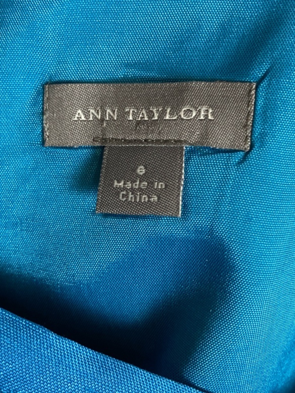 Ann Taylor Strapless Turquoise Floral Jacquard Dress - Picture 2 of 4